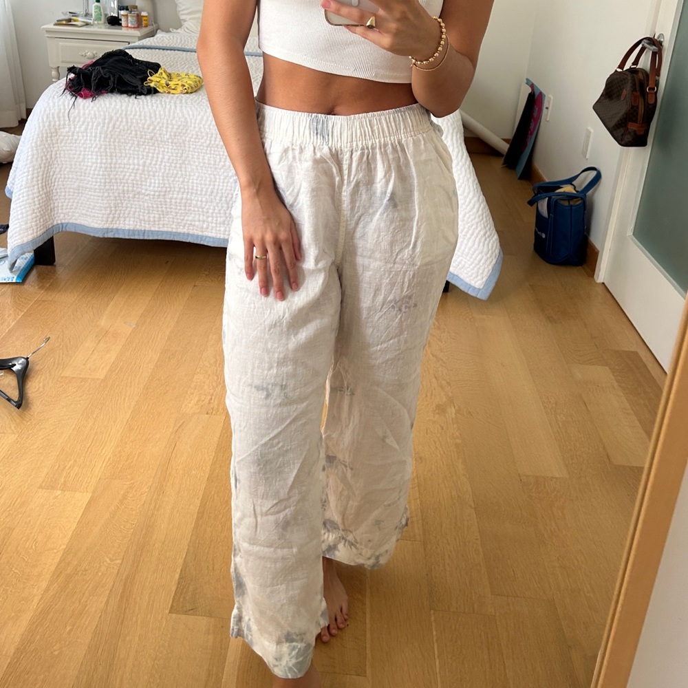 Tie dye linen pants